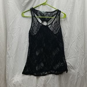 Black Lace Tank Top